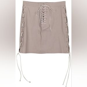 NWT $1690 Unravel Project leather mini skirt